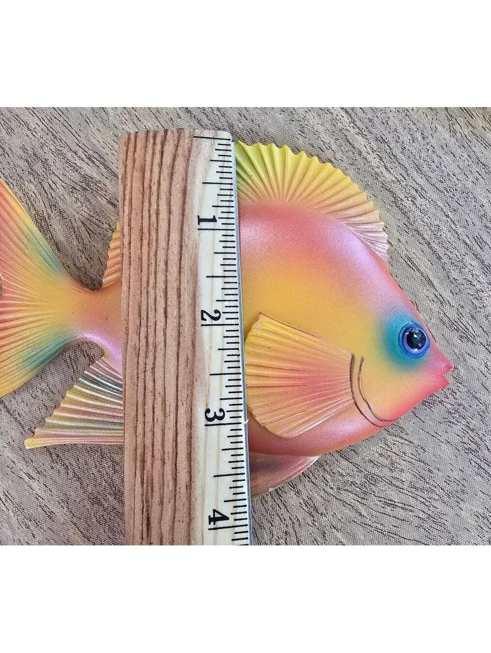 Vintage 2004 Art Americana Tropical Fish Resin Wall Plaques Hangings Decor
